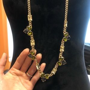 Anne Klein long gold necklace and bracelet set